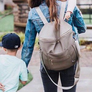 Gray Fawn design diaper bag